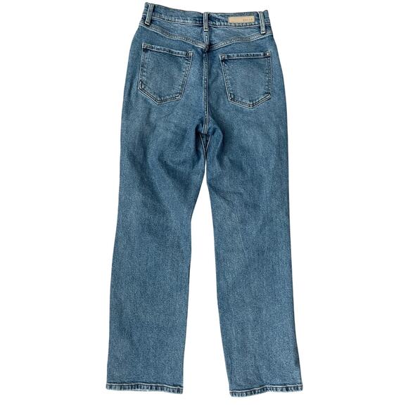 CELLO Stretch Super High Rise Destroyed Dad‎ Jeans Button Fly Medium Wash Size 7 - Picture 5 of 10